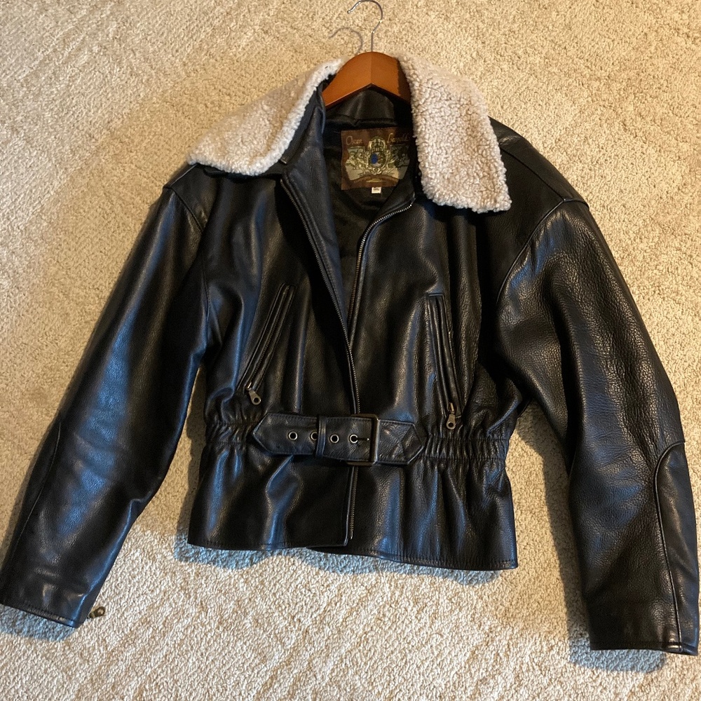 vintage leather jacket